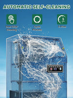 Load image into Gallery viewer, Commercial Nugget Ice Maker Machine with 12Lbs Storage Bin, 70Lbs/24H Stainless Steel Undercounter/Freestanding Pellet Crushed Chewable Ice Maker with Self-Cleaning for Home, Party, Office