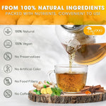 Load image into Gallery viewer, 60 Tea Bags - Anti-Inflammaheb Loose Leaf Tea, 100% Natural from Ginger, Turmeric, Peppermint, Black Pepper, Cinnamon. Made with Natural Material Tea Bags. No Sugar, No Caffeine, No Gluten, Vegan. (60 Tea Bags)