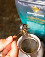 Load image into Gallery viewer, Japanese Sencha Green Tea, Organic Loose Leaf Sencha Tea – Antioxidant &amp; Detox Support – Refreshing Hot or Iced Green Tea – 4 oz Resealable Bag (Makes 50 Cups) – The Elegant Elephant