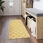 Load image into Gallery viewer, Ottomanson Hallway Runner Rug 20" x 59" Non Slip Trellis Area Rugs Easy to Clean Laundry Rug Runner Durable &amp; Pet Friendly Floor Carpet Runners for Hallways Entryway Living Room Kitchen, Yellow
