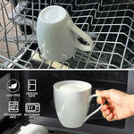 Load image into Gallery viewer, 19 Oz Large White Coffee Mugs Set of 4 Ceramic Coffee Cups Porcelain Mug Set with Handles for Home Office Hotel to Serve Latte Hot Tea Cappuccino Mocha Cocoa Milk Halloween Drinks, Dishwasher Safe