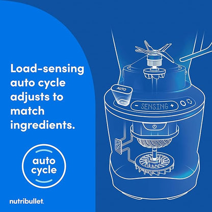 nutribullet SmartSense 5-speed, full-size blender, 1400 Watt- Matte White