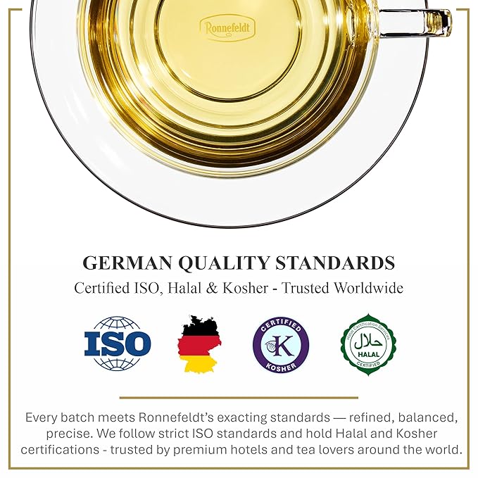 Ronnefeldt 100% Charming Camomile – German Herbal Tea with Chamomile, Orange Peel & Orange Blossom – Loose Leaf in 15 Individually Wrapped Bags – Naturally Caffeine-Free