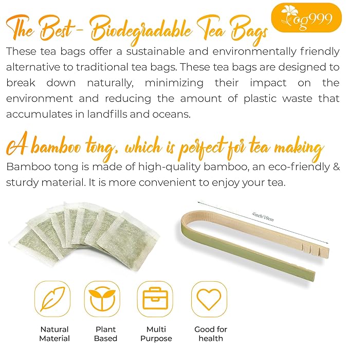 60 Tea Bags - Anti-Inflammaheb Loose Leaf Tea, 100% Natural from Ginger, Turmeric, Peppermint, Black Pepper, Cinnamon. Made with Natural Material Tea Bags. No Sugar, No Caffeine, No Gluten, Vegan. (60 Tea Bags)