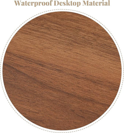 Lift Top Coffee Table with Hidden Compartment, 2 Tier Wooden Center Table with Wave Panel, Modern Lift Tabletop for Home Living Room Office, Walnut