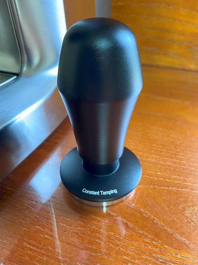 51mm Espresso Tamper 30lbs Calibrated Coffee Tamper Stainless Steel Base Hand Tamper for 51mm Bottomless Portafilter Tamper for Espresso Machine-Flat Base, Black