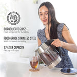Load image into Gallery viewer, OVENTE Electric Kettle with Digital Temperature Control and Removable Tea Infuser, 1500W Water Heater, 1.7L Double-Wall Insulated Glass, Easy to Fill Lid, Keep Warm Function, and Auto Shut-Off, KD68S