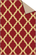 Load image into Gallery viewer, Ottomanson 3'3" x 5' Rugs for Living Room Trellis Area Rug for Bedroom - Non Slip Durable Large Floor Carpet for High Traffic Areas - Indoor Rug for Dining Room Kitchen Kids Playroom, Red