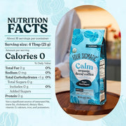 Four Sigmatic Calm Organic Decaf Ground Coffee | Swiss Water Decaf Coffee with Chaga & Reishi Mushroom Extracts | 12oz Bag