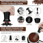 Load image into Gallery viewer, Y-Step 25 PCS Espresso Accessories Kit, Espresso Tamper Kit Coffee Tamper Set, 51mm Espresso Tamper with Spring Loaded Calibrated, 51mm Espresso Puck Screen and Dosing Funnel, WDT Tool, Latte Art Kit