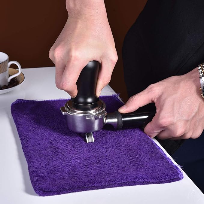 53mm Calibrated Espresso Tamper, Calibrated Coffee Tamper with Spring Loaded Anodized Aluminum Handle Stainless Steel Flat Base, Professional Espresso Hand Tamper