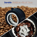 Load image into Gallery viewer, Electric Conical Burr Coffee Bean Grinder with 25 Precise Settings, Touchscreen Adjustable Electric Burr Mill with LED Screen &amp; Anti-static Device, Organ-Style Powder Blower