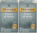 Load image into Gallery viewer, Twinings Prince of Wales Black Tea Individually Wrapped Bags, 20 Count (Pack of 2), Velvety Smooth &amp; Mild, Caffeinated, Enjoy Hot or Iced, 20 Teabags