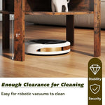 Load image into Gallery viewer, Giantex Round Coffee Table, 2-Tier Mid Century Modern Tea Cocktail Table with Storage Shelves &amp; 4 Side Compartments, Wood Center Table for Living Room, Small Spaces (Rustic Brown)