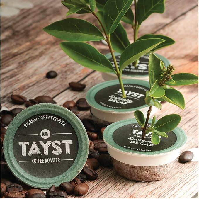 Tayst Coffee Pods, Bold & Brilliant Dark Roast, K Cups Compatible with Keurig Coffee Maker, Sustainable Single Serve, Pack of 50