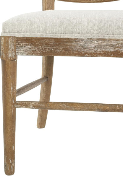 Christopher Knight Home Collda Modern Upholstered Dining Chairs, Wicker Backrest, Vintage Style for Homebar Living Room Kitchen Counter (Set of 2), Dark Brown+Beige