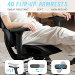 Load image into Gallery viewer, High-Back Ergonomic Mesh Office Chair, Modern Executive Desk Chair with 4D Armrests Computer Task Chair (Black Mesh Dual Lumbar Support)