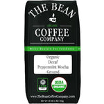 Load image into Gallery viewer, The Bean Organic Coffee Company Water Processed DECAF Peppermint Mocha, Medium Roast, Ground Coffee, 16-Ounce Bag, Café Molido Tostado Orgánico descafeinado