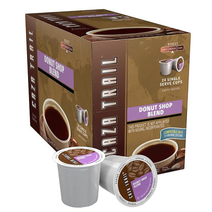 Caza Trail Coffee, Donut Shop Blend, 24 Single Serve Cups