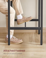 Load image into Gallery viewer, VASAGLE Bar Table, Small Kitchen Dining Table, High Top Pub Table, Height Cocktail Table for Living Room Party, Sturdy Metal Frame, 23.6 x 23.6 x 36.2 Inches for Narrow Spaces, Ebony Black and Black