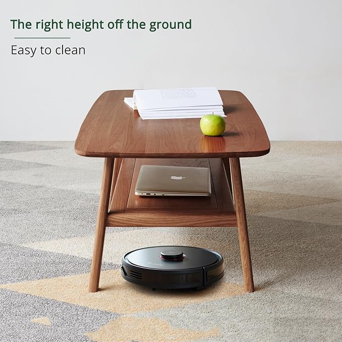 2-Tier Solid Oak Wood Coffee Table - Practical Center Table with Double Storage for Small Apartments, Living Rooms, Bedrooms, and Offices (Walnut, 31.49" D x 19.68" W x 17.32" H)