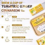 Load image into Gallery viewer, LeafLea Turmeric Ginger Cinnamon Tea, 120 Individually Wrapped Tea Bags, 100% Natural Herbal Blend with Pure Ginger and Turmeric, Supports Digestion &amp; Immune Health, Caffeine-Free, No Sugar