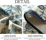 Load image into Gallery viewer, Designer French Linen Small Rectangular Tablecloth,Blue Floral Washable Indoor Table Cloth,Durable Home Decor Tablecloths for Dining Thanksgiving Kitchen Party Christmas,55"*71"-Ruyi B