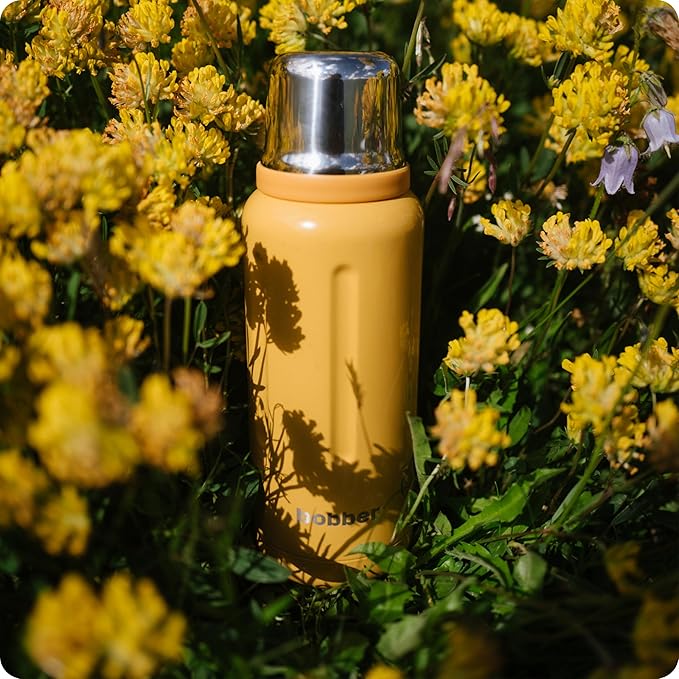 BOBBER 26 oz Stainless Steel Thermos for Hot Tea, Coffee, and Cold Drinks – BPA-Free, Dishwasher Safe Vacuum Insulated Water Bottle – Keeps Drinks Hot for 36 Hours (Orange)