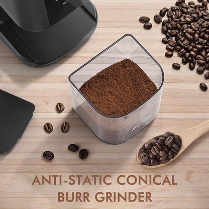 Burr Coffee Grinder Electric, Adjustable Burr Mill with 30 Grinding Settings, Coffee Bean Grinder with Touchscreen, 2-12 Cups
