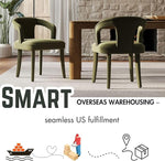 Load image into Gallery viewer, Olive-Green Velvet Dining Chairs Set of 2, Modern Solid Wood Kitchen Chairs, All-Over Fabric Upholstered Side Chairs for Kitchen/Dining Room/Living Room/Restaurant