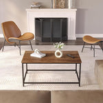 Load image into Gallery viewer, SAYGOER Coffee Table Simple Modern Rectangular Center Table Open Space Minimalist for Living Room Home Office Industrial Cocktail Tables, 39.37 x 19.69 x 17.72, Dark Walnut