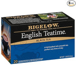 Load image into Gallery viewer, Bigelow Tea English Teatime Black Tea, Caffeinated Tea, 20 Count Box (Pack of 6), 120 Total Tea Bags