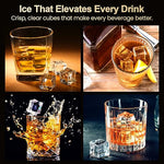 Load image into Gallery viewer, HEYNEMO Clear Ice Maker – Compact Countertop Ice Machine with 1.6" Square Ice Cubes, Fast 10-Min Ice Production, Self-Cleaning,LED Light &amp; Timer，Portable Electric Ice Maker for Kitchen, Bar, RV, Black