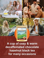 Load image into Gallery viewer, TeeLux Decaf Chocolate Hazelnut Black Tea, Decaffeinated Black Tea Flavored with Natural Chocolate &amp; Hazelnut, Smooth &amp; Full-Bodied, 100 Count