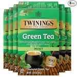 Load image into Gallery viewer, Twinings Green Tea with Mint Individually Wrapped Bags, 20 Count (Pack of 6), Invigorating Aroma, Caffeinated, Enjoy Hot or Iced, 120 Teabags