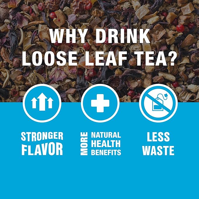 Tiesta Tea - Ginger Sweet Peach, Loose Leaf, Spicy Peach Herbal Tea, Tranquility Non-Caffeinated Blend, Bulk Hibiscus Leaves with Cane Sugar, Brews Up to 50 Cups, 6 Ounce Refillable Tin