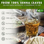 Load image into Gallery viewer, FreshDrinkUS, Premium 135 Senna Leaf Tea Bags for Constipation, Supports Your Cardiovascular System, 100% Natural &amp; Pure. Loose Leaf Senna Herbal Tea, Made with Natural Material Tea Bags. Non GMO, No Sugar/ Caffeine/ Gluten, Vegan.