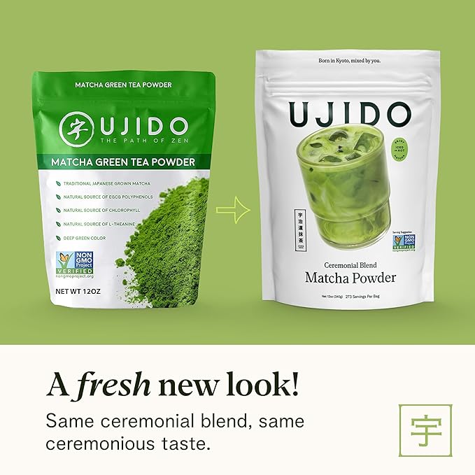 Ujido The Path of Zen Japanese Matcha Green Tea Powder Ceremonial Blend (12 oz)