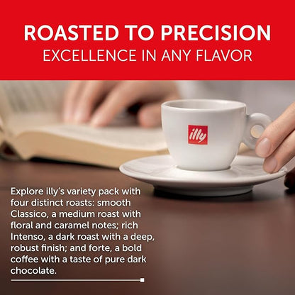 illy Aluminum Espresso Capsules - Compatible with Nespresso Machines - Classico, Forte, Intenso, Decaf, Classico Lungo Roasts - Variety - 10 Count (Pack of 10)