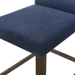 Load image into Gallery viewer, CHITA Counter Height Bar Stools Set of 2, 27" H Seat Height Upholstered Barstools, Fabric in Midnight Blue
