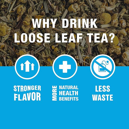 Tiesta Tea - Chamomile Mint, Loose Leaf, Chamomile Mint Herbal Blend, Premium Blend, Caffeine-Free Herbal Tea, Makes Hot or Iced & Brews Up to 50 Cups, 2oz Refillable Tin Can