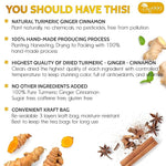 Load image into Gallery viewer, 30 Bags Premium Turmeric Ginger Cinnamon Tea, Improve Digestion, Support Brain, Weight, Skin and Sleep, Eco-Conscious Tea Bags and Premium Natural Ingredients. Turmeric Ginger Herbal Tea. No Sugar, No Caffeine, No Gluten, Vegan.