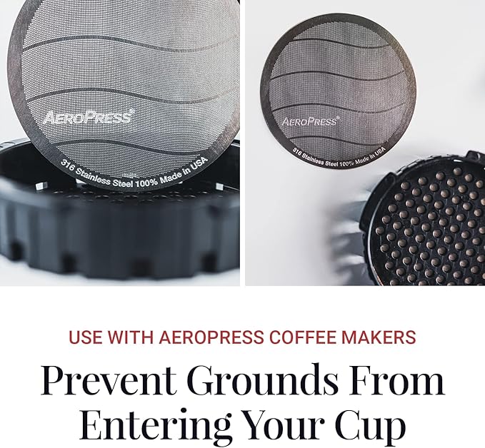 AeroPress Go Travel Coffee Maker & Stainless Steel Filter Bundle