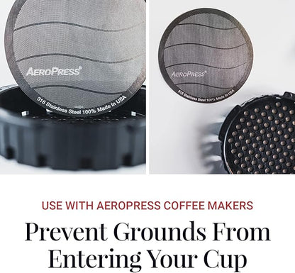 AeroPress Go Travel Coffee Maker & Stainless Steel Filter Bundle