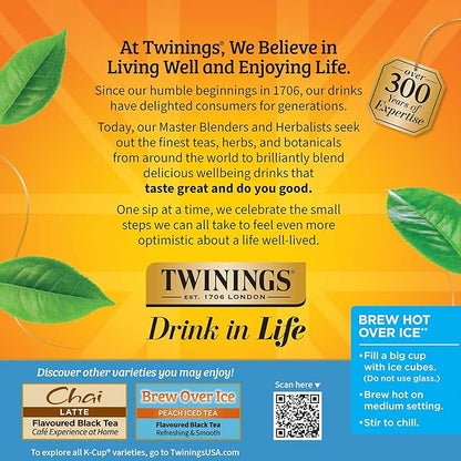 Twinings Brew Over Ice Unsweetened Black Iced Tea 72 K-Cup Pods for Keurig, 12 Count (Pack of 6), Caffeinated
