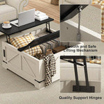 Load image into Gallery viewer, Coffee Table with Storage, 31.5" W Farmhouse Lift Top Wood Square Center Table with Charging Station, Rustic Cocktail Tables with Flip Top Lids for Living Room, Home Office, Modern Black