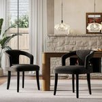 Load image into Gallery viewer, Dining Chairs Set of 2, Modern Velvet Kitchen Chairs, Fully Upholstered Side Chairs for Kitchen/Dining Room/Living Room/Restaurant, Black
