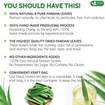 Load image into Gallery viewer, FreshDrinkUS, Premium 2oz Natural Pandan Leaves Dried, 100% Pure Dried Pandan Leaves, Pandan Leaf Tea, No Additives, No Caffeine, Vegan (2 oz Dried Leaves)