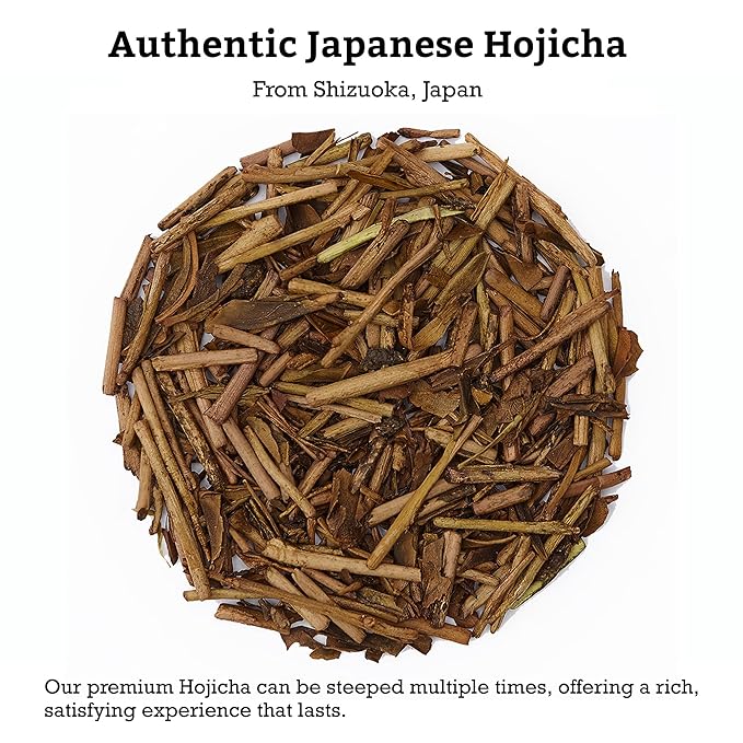SUGIMOTO TEA Japanese Hojicha Roasted Green Tea Loose Leaf 0.5 lb (227 g) Pack of 1