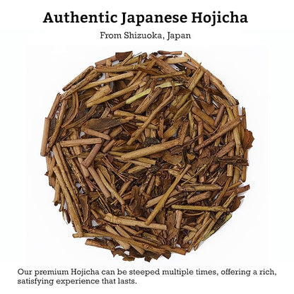 SUGIMOTO TEA Japanese Hojicha Roasted Green Tea Loose Leaf 0.5 lb (227 g) Pack of 1